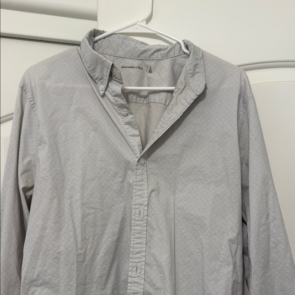 Abercrombie & Fitch Gray Dress Shirt